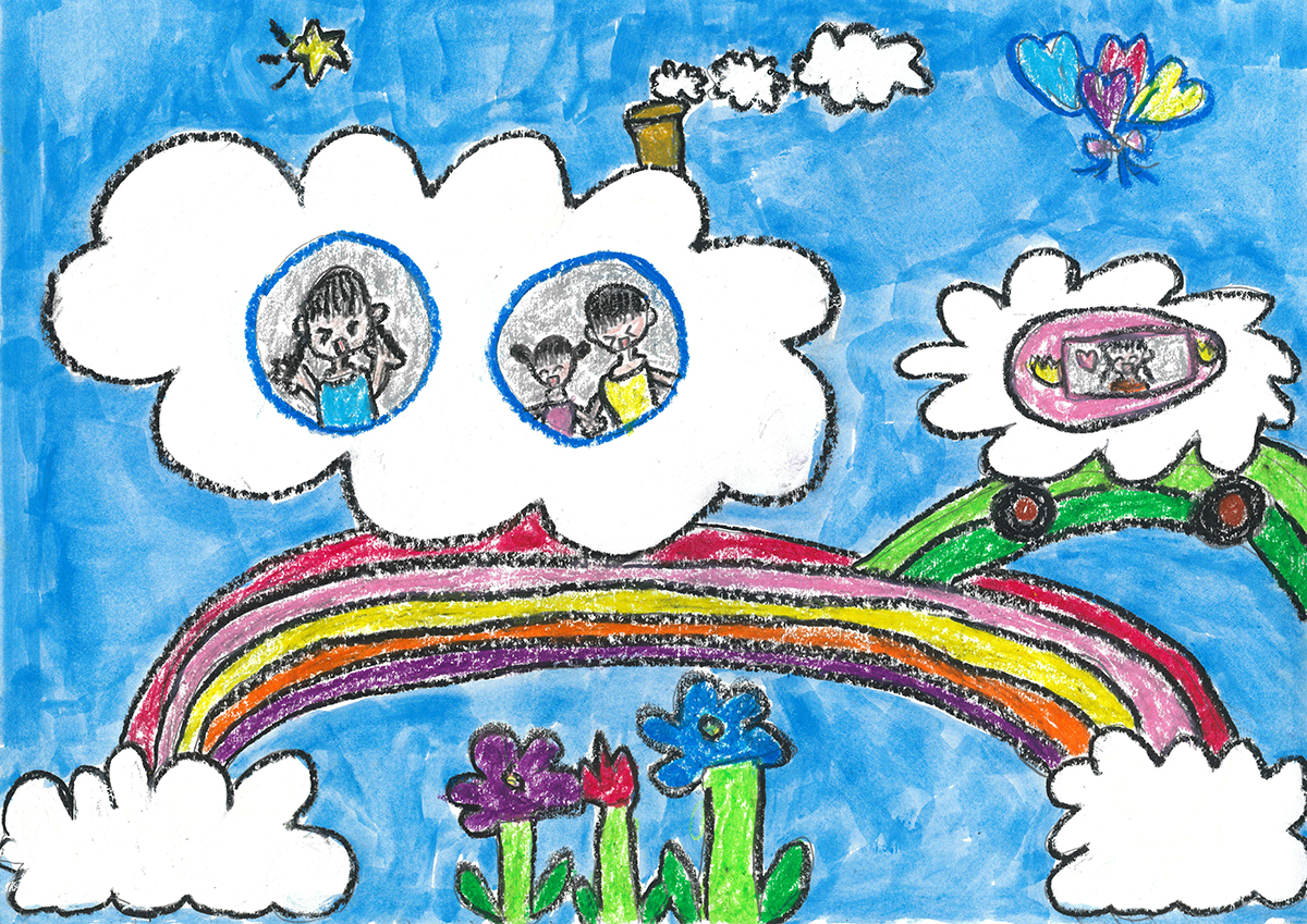 そらにうかぶふわふわくものおうち