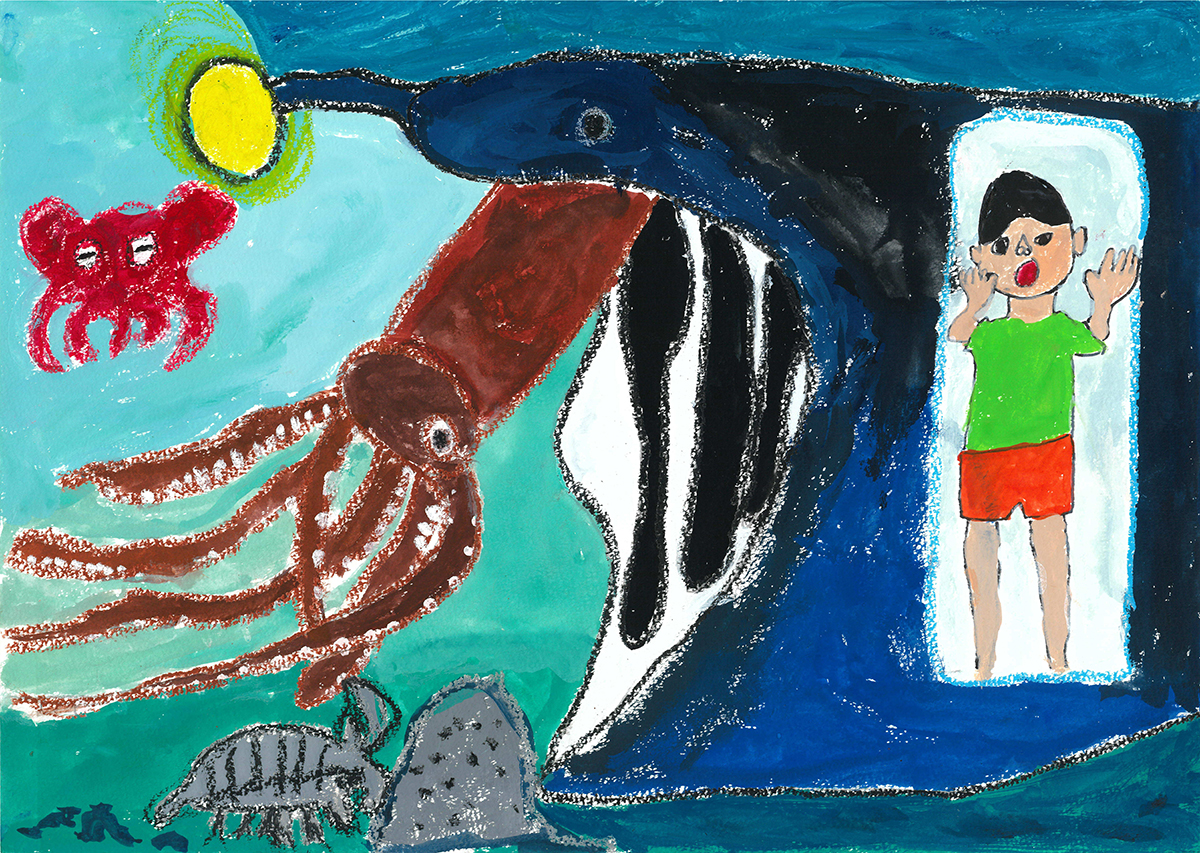 深海の光るサメハウス